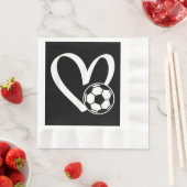 Fußball-Herz Serviette (Beispiel)
