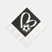 Fußball-Herz Serviette (Ecke)