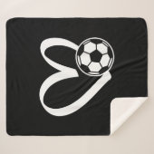 Fußball-Herz Sherpadecke (Vorderseite (Horizontal))