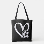 Fußball-Herz Tasche (Rückseite)