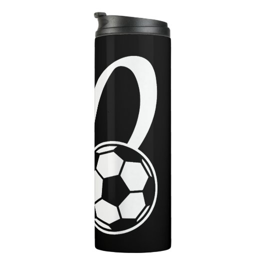 Fußball-Herz Thermosbecher (Nach rechts gedreht)