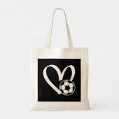 Fußball-Herz Tragetasche (Rückseite)