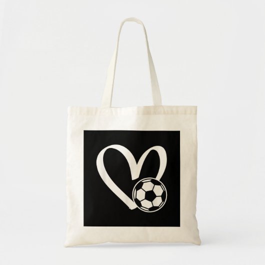 Fußball-Herz Tragetasche (Vorne)