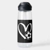 Fußball-Herz Trinkflasche (Rückseite)