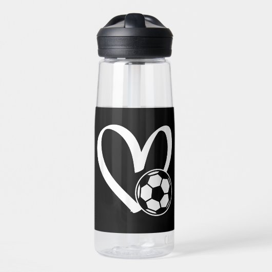 Fußball-Herz Trinkflasche (Vorne)