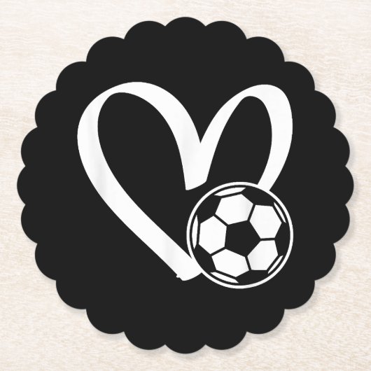Fußball-Herz Untersetzer (Vorderseite)
