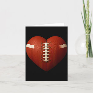 Fußball Herzform American Football Valentinstag  Karte
