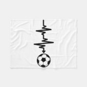 Fußball Herzschlag Footbyll Puls Design  Fleecedecke (Vorderseite (Horizontal))