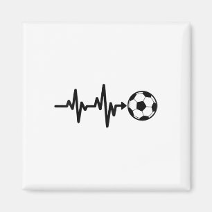 Fußball Herzschlag Footbyll Puls Design Magnet
