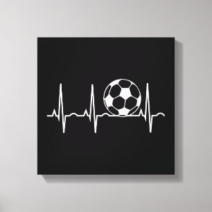 Fußball-Herzschlag - Fußballball-Herzschlag Leinwanddruck