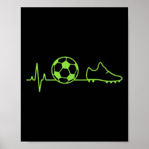 Fußball Herzschlag Puls Ll Und Stollen Grafik Lust Poster