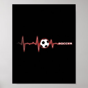 Fußball Herzschlag-Shirt - Fußball Byll Herzschlag Poster