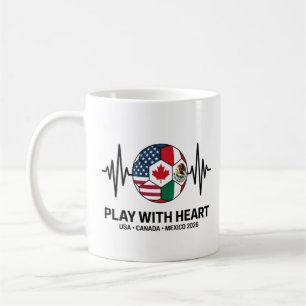 Fußball Herzschlag USA Kanada Mexiko 2026 Kaffeetasse