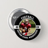 Fußball High School Senior Night Button (Vorne & Hinten)