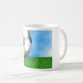 Fußball-Hintergrund Kaffeetasse (VorderseiteRechts)