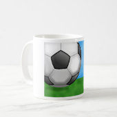 Fußball-Hintergrund Kaffeetasse (Vorderseite Links)