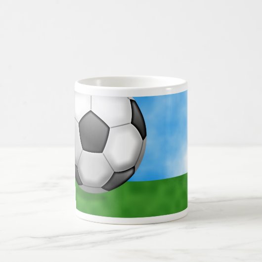 Fußball-Hintergrund Kaffeetasse (Mittel)