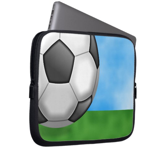 Fußball-Hintergrund Laptopschutzhülle (Vorne Rechts)