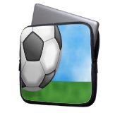 Fußball-Hintergrund Laptopschutzhülle (Vorderseite Links)