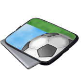 Fußball-Hintergrund Laptopschutzhülle (Vorne Knopf)