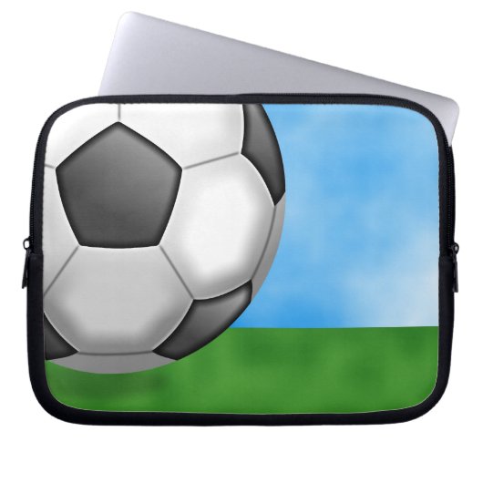 Fußball-Hintergrund Laptopschutzhülle (Vorderseite)