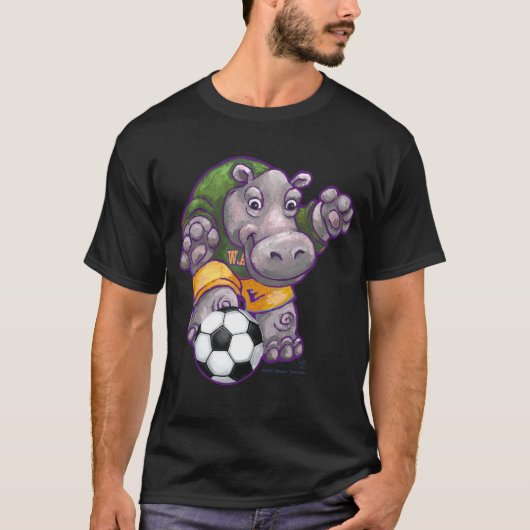 Fußball Hippo Männer-T - Shirt (Vorderseite)