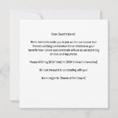 Fußball-Hochzeit Thema mit Ball auf Grün Einladung (Rückseite)