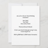 Fußball-Hochzeit Thema mit Ball auf Grün Einladung (Rückseite)