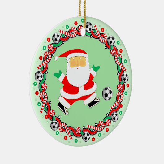 Fußball-Holiday-Geschenk Keramik Keramik Ornament (Rechts)