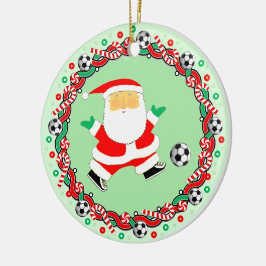 Fußball-Holiday-Geschenk Keramik Keramik Ornament (Links)