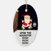 Fußball-Holiday-Geschenk Keramik Ornament (Rechts)