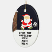 Fußball-Holiday-Geschenk Keramik Ornament (Links)