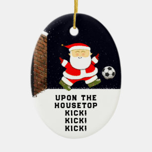 Fußball-Holiday-Geschenk Keramik Ornament
