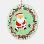 Fußball-Holiday-Geschenk Keramik Ornament (Links)