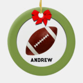 Fußball-Holiday-Geschenk Keramik Ornament (Hinten)