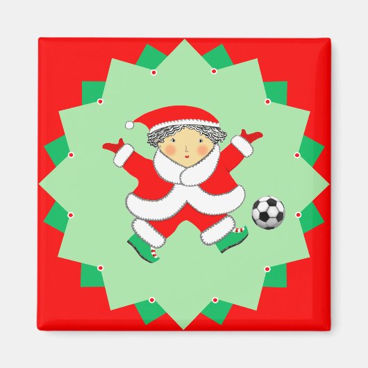 Fußball-Holiday-Geschenk Kleine Geschenke Magnet (Vorne)