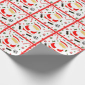 Fußball-Holiday-Geschenkpapier Geschenkpapier (Ecke)