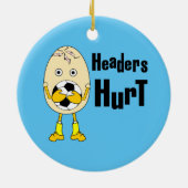 Fußball-Hörer Hurt Keramik Ornament (Hinten)