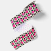 Fußball / Hot Pink Satinband (Rückseite)