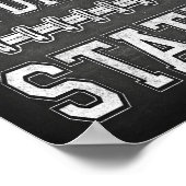 Fußball HYDRATION STATION Zeichenkhalk drucken Poster (Ecke)