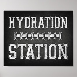 Fußball HYDRATION STATION Zeichenkhalk drucken Poster