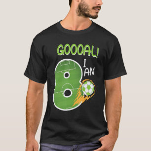 Fußball i m 8 Jahre alt Junge Geburtstag T-Shirt