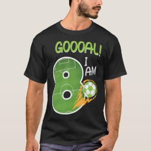 Fußball i m 8 Jahre alt Junge Geburtstag T-Shirt