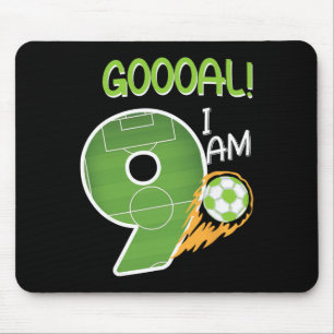 Fußball Ich bin 9 Jahre alter Junge Geburtstag Mousepad
