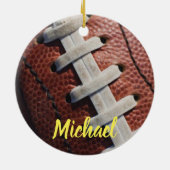 Fußball Ihr Name Keramik Ornament (Hinten)