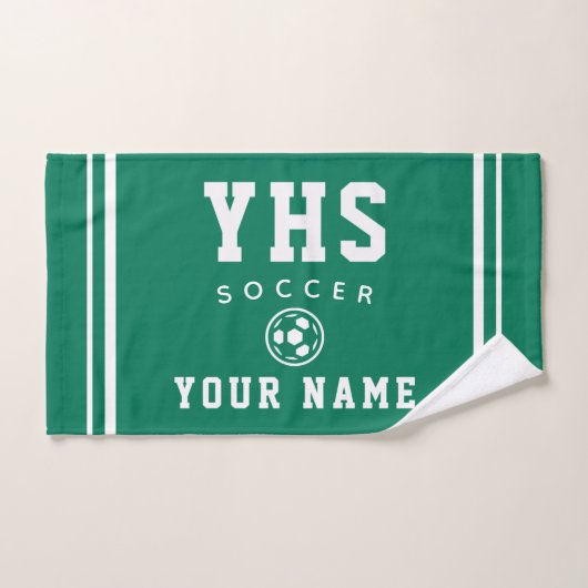 Fußball Ikone, Benutzerdefinierter Name & Schule, Handtuch (Handtuch)