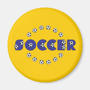 Fußball im Blau Magnet
