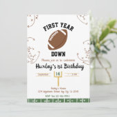 Fußball im ersten Jahr ab 1. Geburtstag Einladung (Stehend Vorderseite)