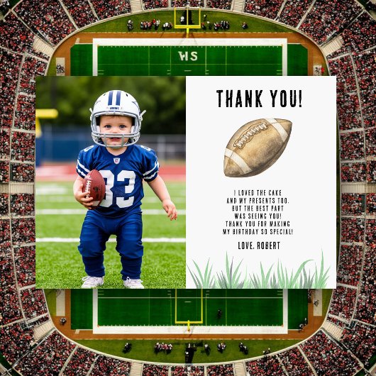 Fußball im ersten Jahr bis zum Geburtstag Danke