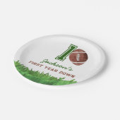 Fußball im ersten Jahr bis zum Geburtstag Pappteller (Schrägansicht)